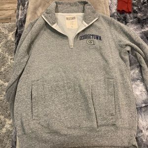 Georgetown University gray quarter zip